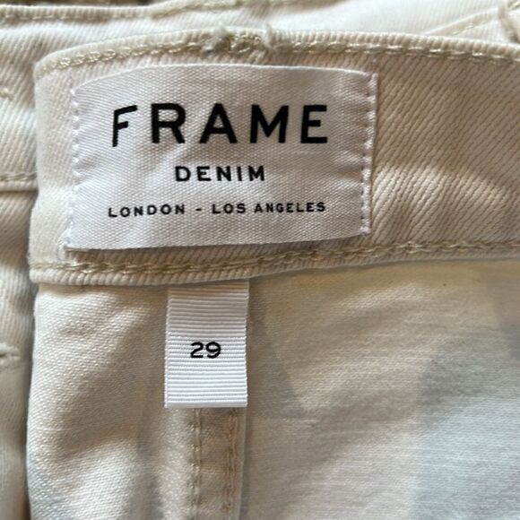 FRAME Denim White Button Front Boot Skirt - Picture 4 of 5